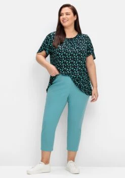 Sheego Shirt Mit Blumen Und Dekorativen Ärmeln -Sommertraum Mode 14888801491 04S1G 02 SH