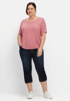 Sheego Shirt Mit Grafischem Muster Und Saumgummi -Sommertraum Mode 14889500779 04QAR 02 SH