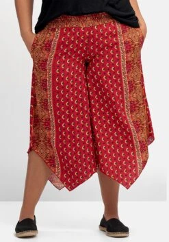 Gemusterte Hose Mit Smokbund Und Zipfelsaum 14 Gemusterte Hose Mit Smokbund Und Zipfelsaum -Sommertraum Mode 14892100779 04QKN 02 SH