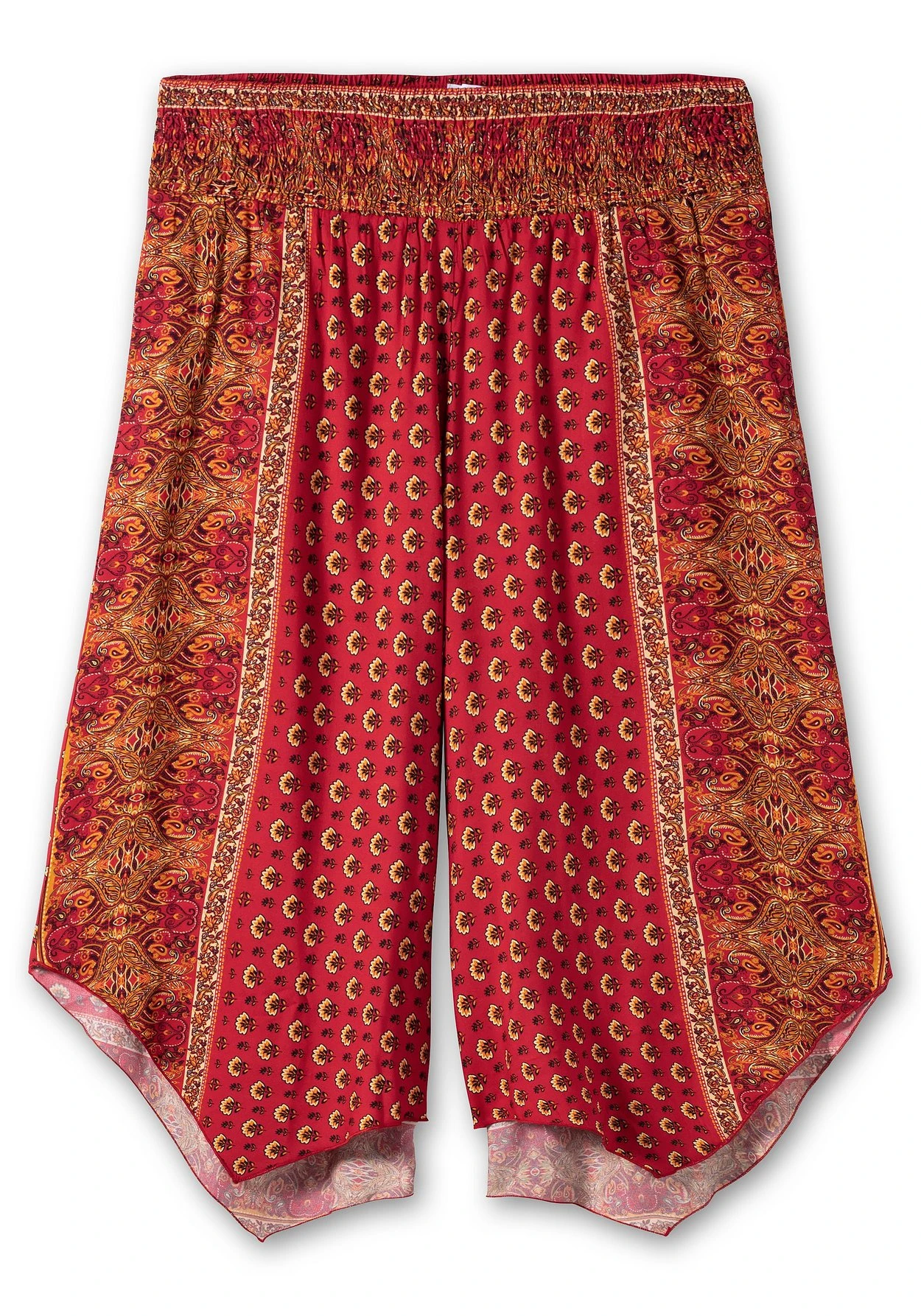 Gemusterte Hose Mit Smokbund Und Zipfelsaum 6 Gemusterte Hose Mit Smokbund Und Zipfelsaum – Bild 4