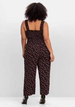 Ärmelloser Overall Mit Blümchendruck Und Weitem Bein -Sommertraum Mode 14901801491 04QU2 02 SH