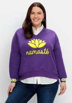 Sweater Mit Yoga-Print, Hinten Länger Als Vorn -Sommertraum Mode 14902700179 04OUS 02 SH