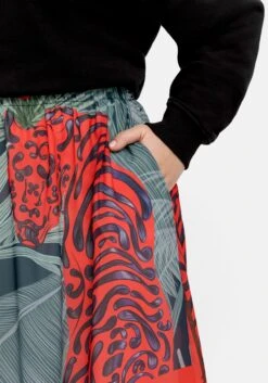 Maxirock Aus Chiffon, Mit Tropical Print -Sommertraum Mode 14903300377 04OVY 02 SH