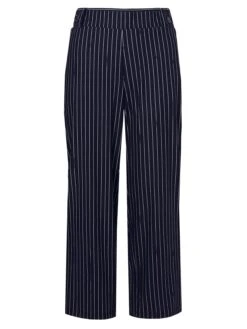 Weite 7/8-Hose Mit Nadelstreifenmuster