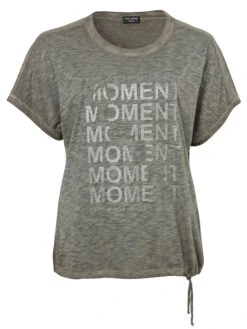 Shirt Mit Frontdruck Und Tunnelzug Im Saum