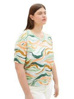 Shirt Mit V-Ausschnitt Und Kordelzug Am Saum -Sommertraum Mode 14940900440 04PGL 00 SH
