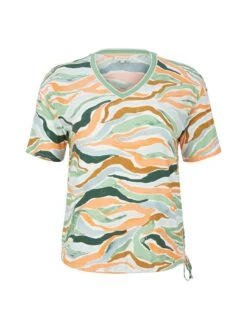 Shirt Mit V-Ausschnitt Und Kordelzug Am Saum -Sommertraum Mode 14940900440 04PGN 00 SH