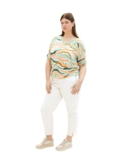 Shirt Mit V-Ausschnitt Und Kordelzug Am Saum -Sommertraum Mode 14940900440 04PGQ 00 SH