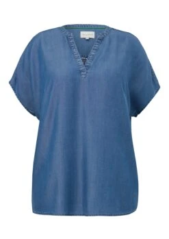 Triangle Tunika Aus Lyocell, Mit Lochstickerei Hinten