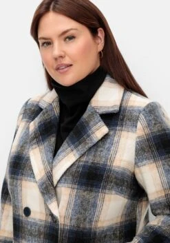 Karierter Kurzmantel Mit Wolle -Sommertraum Mode 14968802215 04WP1 02 SH