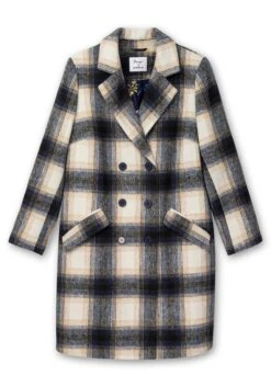 Karierter Kurzmantel Mit Wolle -Sommertraum Mode 14968802215 04WP2 00 SH