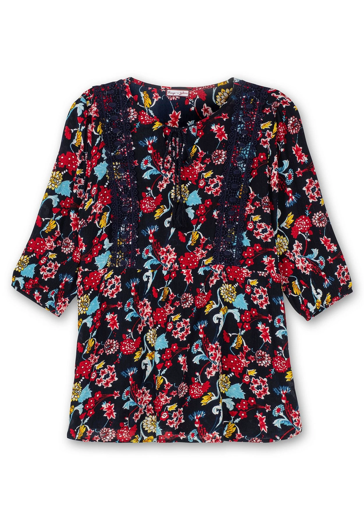 Longtunika Mit Blumendruck, In Crinkle-Optik 5 Longtunika Mit Blumendruck, In Crinkle-Optik – Bild 3