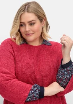 Sheego Oversized-Pullover Mit 3/4-Arm, Aus Bändchengarn 11 Sheego Oversized-Pullover Mit 3/4-Arm, Aus Bändchengarn -Sommertraum Mode 14975500245 04T5J 02 SH