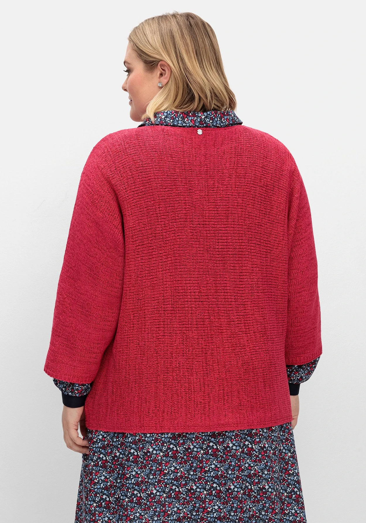 Sheego Oversized-Pullover Mit 3/4-Arm, Aus Bändchengarn 3 Sheego Oversized-Pullover Mit 3/4-Arm, Aus Bändchengarn – Bild 2