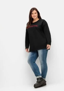 Sheego Sweatshirt Mit Wording-Stickerei, Leichte Qualität 13 Sheego Sweatshirt Mit Wording-Stickerei, Leichte Qualität -Sommertraum Mode 15001500289 04TUI 02 SH