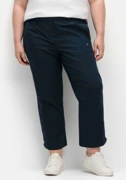 Sheego Popeline-Hose Mit Gummibund Und Riegel Am Saum -Sommertraum Mode 15005500035 04TX3 02 SH