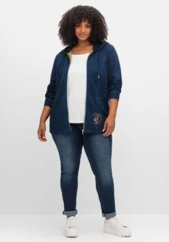 Sheego Sweatjacke Mit Kapuze, Im Denim-Look -Sommertraum Mode 15006600330 04WMX 02 SH