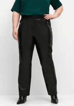 Sheego Gerade Hose Mit Stretchbund, Im Materialmix 13 Sheego Gerade Hose Mit Stretchbund, Im Materialmix -Sommertraum Mode 15009300289 04UFI 01 SH