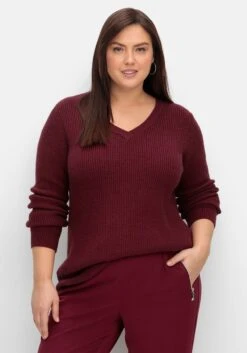 Sheego Pullover Im Patentstrickmuster, In A-Linie