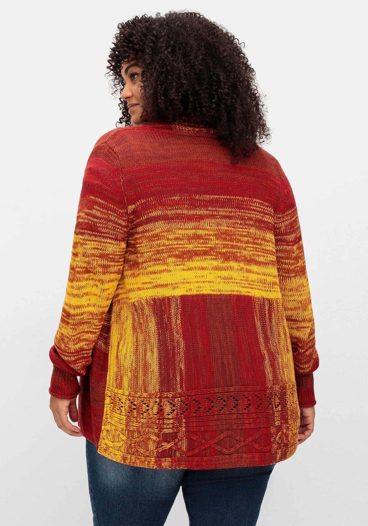 Strickjacke Im Farbverlauf, Mit Schalkragen 4 Strickjacke Im Farbverlauf, Mit Schalkragen – Bild 2