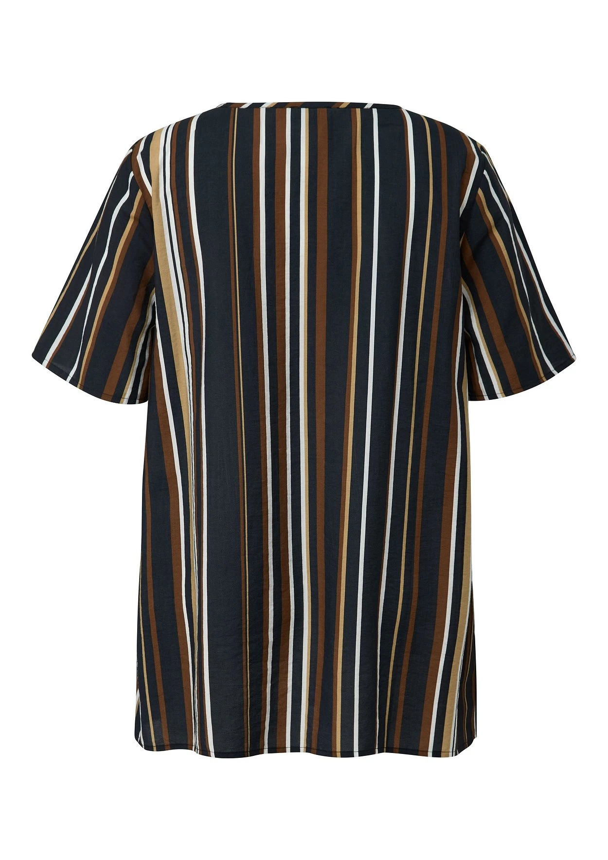 Triangle Gestreifte Bluse Mit Bindeband Am Ausschnitt 4 Triangle Gestreifte Bluse Mit Bindeband Am Ausschnitt – Bild 2