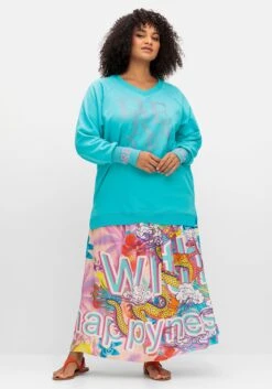 Maxirock Aus Viskose-Satin, Im Multicolor-Muster 13 Maxirock Aus Viskose-Satin, Im Multicolor-Muster -Sommertraum Mode 15044201098 04S75 02 SH