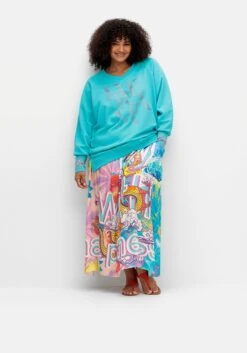 Maxirock Aus Viskose-Satin, Im Multicolor-Muster 15 Maxirock Aus Viskose-Satin, Im Multicolor-Muster -Sommertraum Mode 15044201098 04S7B 02 SH