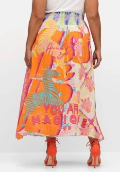 Maxirock Aus Viskose, Im Multicolor-Mustermix -Sommertraum Mode 15045300433 04WM9 02 SH