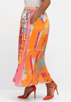 Maxirock Aus Viskose, Im Multicolor-Mustermix -Sommertraum Mode 15045300433 04WMA 02 SH