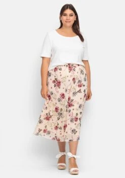 Sheego Maxirock Mit Floralem Alloverprint -Sommertraum Mode 15071300474 04VFC 03 SH