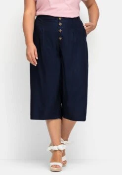 Sheego Culotte In 7/8-Länge Mit Deko-Knöpfen -Sommertraum Mode 15075400018 04VDK 03 SH