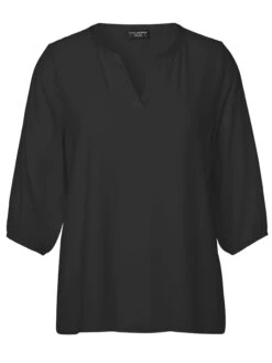 Chiffontunika Mit V-Ausschnitt Und 3/4-Arm