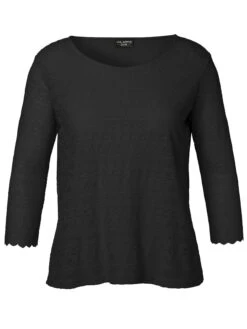 Doppellagige Tunika Mit Spitze Und 3/4-Ärmeln